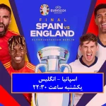 اسپانیا - انگلیس جام ملت های اروپا شبکه سه